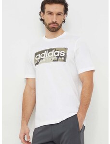 adidas pamut póló fehér, férfi, nyomott mintás, IN6473