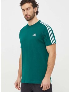 adidas pamut póló zöld, férfi, nyomott mintás, IS1333