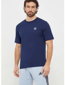 adidas Originals pamut póló Essential Tee sötétkék, férfi, nyomott mintás, IR9693