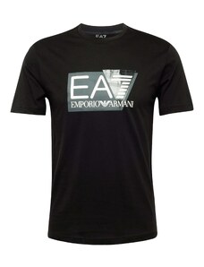 EA7 Emporio Armani Póló sötétzöld / fekete / fehér