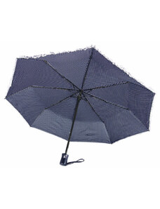 Oda-vissza automata apró pöttyös kék esernyő Feeling Rain 316A