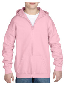 Gildan cipzáras-kapucnis gyerek pulóver, GIB18600, Light Pink-L