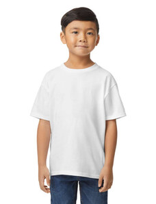 Gildan softstyle pamut gyerek póló, GIB65000, White-L