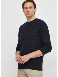 Sisley pamut pulóver könnyű, fekete