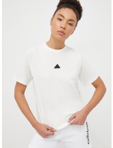 adidas t-shirt Z.N.E női, bézs, IS3920