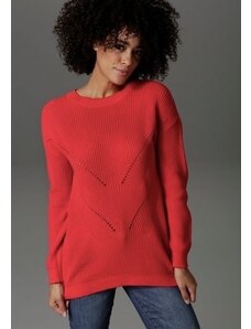 Aniston CASUAL kötött piros pulóver