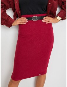 Fashionhunters Macarena burgundy skirt