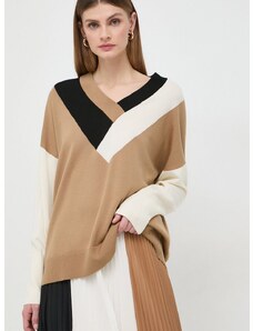BOSS gyapjú pulóver könnyű, női