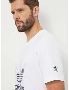 adidas Originals pamut póló fehér, férfi, nyomott mintás, IR9438
