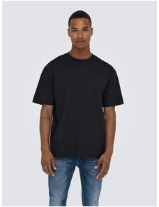 Black men's basic t-shirt ONLY & SONS Fred - Men