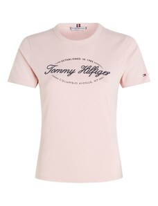 TOMMY HILFIGER Póló tengerészkék / világos-rózsaszín / fekete