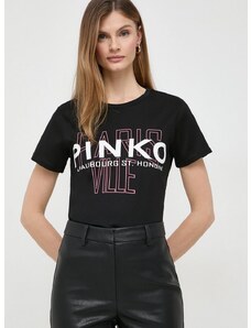Pinko pamut póló női, fekete, 100535.A1LV