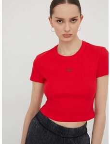 HUGO t-shirt női, piros
