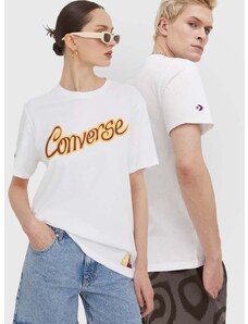 Converse pamut póló Converse x Wonka fehér, nyomott mintás