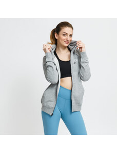 Női pulcsi Nike NSW Essential Fleece Full-Zip Hoodie Dk Grey Heather/ White