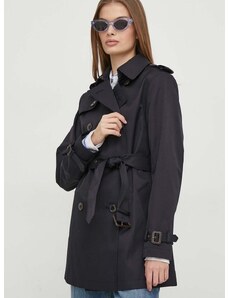 Lauren Ralph Lauren kabát női, sötétkék, átmeneti, kétsoros gombolású