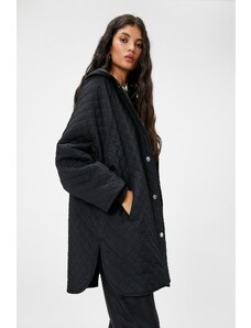 Koton női fekete árok kabát