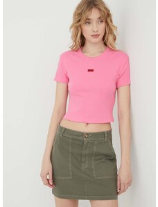 HUGO t-shirt női, rózsaszín