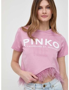 Pinko pamut póló női, rózsaszín, 103130.A1LV