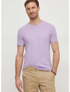 Polo Ralph Lauren pamut póló lila, férfi, sima