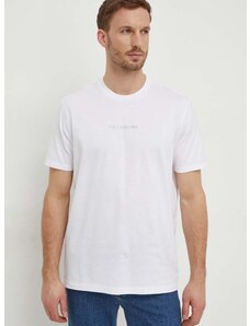 Paul&Shark pamut póló fehér, férfi, nyomott mintás, 24411069