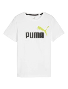 PUMA Póló 'Essential' citromzöld / fekete / fehér