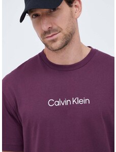 Calvin Klein pamut póló lila, mintás