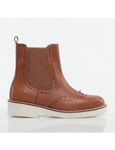Hotiç Genuine Leather Glazed Women's Flat Boots