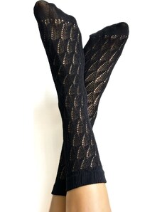 Áttört mintával díszített zokni Veneziana Ada