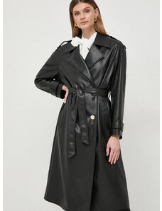 Liu Jo kabát női, fekete, átmeneti, kétsoros gombolású