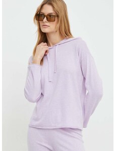 United Colors of Benetton gyapjúkeverék pulóver könnyű, női, lila