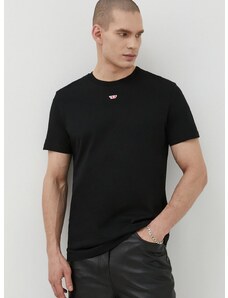 Diesel pamut póló fekete, férfi, nyomott mintás