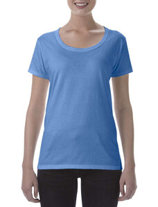Mély nyakkivágású softstyle Női póló, Gildan GIL64550, rövid ujjú, Heather Royal-S