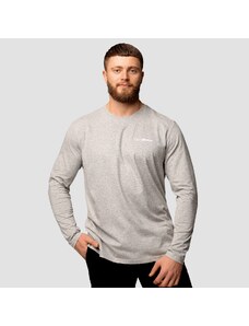 Basic hosszú ujjú férfi póló Grey - GymBeam