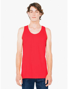 American Apparel uniszex ujjatlan póló AA2408 jersey trikó, Red-M