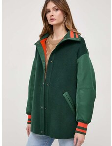 MAX&Co. gyapjú dzseki zöld, átmeneti, oversize