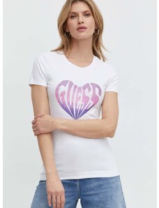 Guess t-shirt HEART női, fehér, W4RI53 J1314