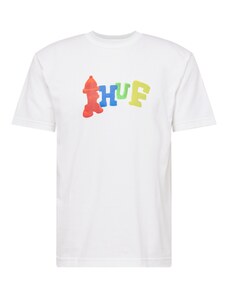 HUF Póló 'Claytime' kék / világoszöld / piros / fehér