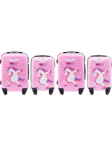 4 darabos gyermek bőröndkészlet - Unikornis PC-KD01, Wings 2S+2XS case set, UNICORN