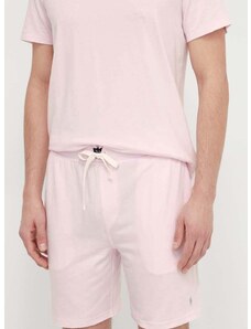 Polo Ralph Lauren rövid pizsama rózsaszín, férfi, sima