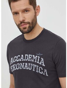 Aeronautica Militare pamut póló szürke, férfi, nyomott mintás