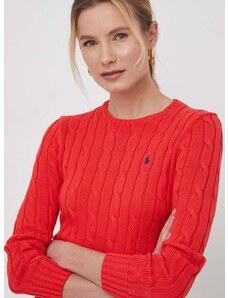 Polo Ralph Lauren pamut pulóver piros