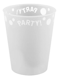 Party White, Fehér micro prémium műanyag pohár 250 ml