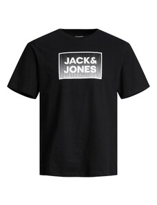 JACK & JONES Póló 'STEEL' fekete / fehér