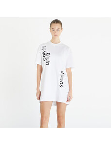 Ruhák Calvin Klein Jeans Multi Placement Logo Tee Dress Bright White
