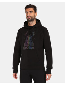 Kilpi LTD BELLATRIX-M fekete férfi pamut kapucnis pulóver