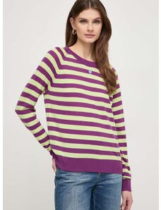 MAX&Co. gyapjú pulóver könnyű, női, lila