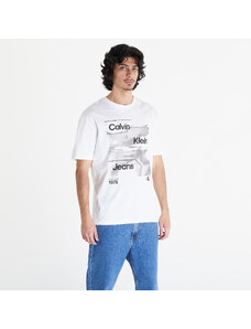 Férfi póló Calvin Klein Jeans Diffused Logo Short Sleeve Tee Bright White