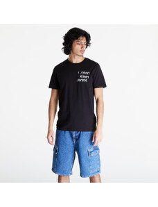 Férfi póló Calvin Klein Jeans Diffused Stacked Short Sleeve Tee Black