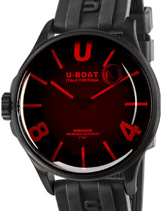 U-Boat 9306 Darkmoon Red Glass PVD Mens Watch 40mm